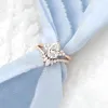 Pierścienie Cxsjeremy 1.5ct gruszka 6*9 mm moissanite Zestaw zaręczyna