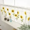 Curtain Daisy Embroidered Sheer Curtain Short Curtain for Kitchen Cafe Window Half Curtain Valance Tulle Door Curtain Drape Sheer Tulle