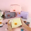 Cosmetic Bags Compact Flower Design Soft Bag Travel Toiletry Women Teens