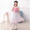 Abbigliamento da palco Gonna da balletto rosa Costume per bambini Ragazze Top in velluto Sling Dance Abito lungo Tutu Balet Girl Abiti da donna