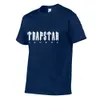 Högkvalitativa män T -skjortor Trapstar Shirt Designer Tryckbrev Luxury Svart och vit grå regnbåge Färg Sommarsport Fashion Top Short Sleeve Ol0j 8yo9