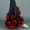 Stage Wear Roterende Rand Ballroom Dans Rokken Voor Vrouwen Spaanse Rok Wals Jurk Dansen Kleding Flamenco Party