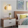 Wall Lamps Modern E27 Led Bedside Designer Living Room Nordic Lights For Home Bedroom Decor Arts 85-265V Drop Delivery Dhpsa