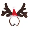 Dog Apparel Christmas Pet Headband Deer Horn Hat Costume Puppy Cat Cosplay Party Dress Up Product Supplies