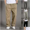 Calças masculinas calças de carga sweatpants solto em linha reta streetwear masculino harajuku moda calças casuais elástico trabalho entrega ap dhj6f