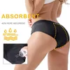 Culottes pour femmes 5pcs / lot anti-fuite menstruelle femmes forte absorption quatre couches étanche sous-vêtements menstruels lingerie