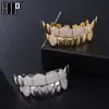 Hip Hop CZ pierres bouchon de dents Zircon cubique glace sur Micro pavage haut et bas charme Grill 240220