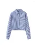 Kvinnors blusar Kvinnors 2024 Korean Spring Long Sleeve Rands for Women Polo Neck Shirt Y2K Sweet Streetwear Office Lady Shirring