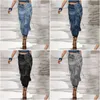 Jeans para mujer Tallas grandes Mujeres Vintage Longitud del tobillo Murió Mamá Diseñador Pantalones de mezclilla lavados Damas Retro Agujero Novio Drop Entrega Ap Dhegc