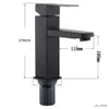 Bathroom Sink Faucets Black Plated Square Stainless Steel Bathroom Basin Faucet Square Vanity Sink Mixer Hot Cold Lavotory Tap