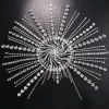 Jewelry Crystal Square Tassel Hair Chain Bridal Headpiece for Women Rave Accessories Rhinestone Geometric Head Chain Hat Jewelry