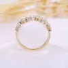 Anelli CxsJeremy Solido 14K 585 Oro giallo Vintage Moissanite Fede nuziale Taglio a pera Impilabile Anello di fidanzamento abbinato Regali di anniversario