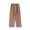 Dress Privathinker Men Ice Silk Sunscreen Pants Solid Color Summer Wide Leg Casual Bottoms Large Size Elastic Waist Male Trousers