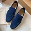 Designer LP Casual Shoes Men Trainers Loro Suede Loafers Fashion Dress Shoe Charms Embellished Walk Suede Sneakers Mens Leather Loafers