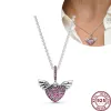 Pendentifs Vente chaude 925 argent classique généalogie arbre brillant ailes d'ange Original femmes circulaire Logo collier bricolage charme bijoux