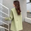 Abiti da donna UNXX Cappotto blazer verde Donna Petite Casual 2024 Abito primavera e autunno Abito stile coreano Elegante Top Moda di alta qualità