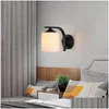 Vägglampor Modern E27 LED Bedside Designer vardagsrum nordiska lampor för hem sovrum dekor konst 85-265v droppleverans dhpsa