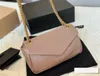 Fashionable genuine leather loulou bag for women large capacity metal buckle single shoulder bag luxury cloud bag