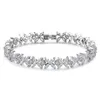 2024 Choucong Original Wedding Bracelet Jewelry Luxury 925 Sterling Silver Fill Full Marquise Cut White Topaz Cz Diamond Ins Women Flower Bangle Gift