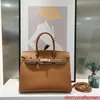 Sacs en cuir véritable Sac à main de luxe de confiance Gaoding Ep Palm Sac en cuir de vachette à motifs Platinum 25 cm Sensation haut de gamme Couture externe Sac Platinum 30 cm Fashiona avec logo HB4A