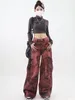 Damen Jeans Rosa Baggy Cargo Oversize 90er Jahre Ästhetische Vintage Cowboy Hose Harajuku High Waist Denim Hose Y2k 2000er Jahre Kleidung