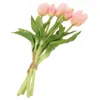 Decorative Flowers Flower Branch Tulips Holding Bouquet Bride Wedding Decor Plastic Fake For Home