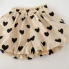 Ensembles de vêtements 2024 Summer Heart Print Bretelles Baby Girls Camisole Shorts Set Tutu Style Mignon Costumes pour nourrissons