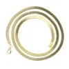 Naszyjniki 100% 925 srebrne srebrne 3 mm szerokość wąż łańcuch łańcuchowy dla kobiet dziewczyna delikatny złoty kolor płaski choker biżuteria