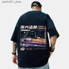 Herr t-shirts heta säljer t-shirts för män 3d racing tryck herr klädgata harajuku toppar överdimensionerade t-shirt casual kortärmad sportkläder Q240220