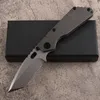 Specialerbjudande av high end st sng folding kniv D2 Stone Wash Tanto Point Blade CNC TC4 Titaniumlegering Handle Ball Bearing Washer EDC Pocket Knives