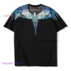 Designer Fashion Classic Marcelos Burlons t Shirt Summer Mens Women hoodie Printing Colorful Feather hoodie Winged marcelo t shirt Pure Cotton Loose Top Sweatshirt