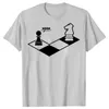 Camiseta masculina engraçado retro xadrez presente jogador verão estilo gráfico algodão streetwear manga curta presentes de aniversário camiseta