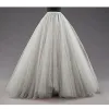 Rests Mingli Tengda Sky Blue Puffy Long Tulle kjolar Kvinnor Vintage Gold Female Tutu kjol för brudanpassade julpeticoat