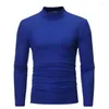 Abiti da uomo A2273 Inverno Caldo Mezza Collo Alto Moda Biancheria Intima Termica Uomo Finto Collo T-shirt Basic Camicetta Pullover Manica Lunga