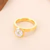 Cluster Rings Women Charm Gold Color Stainless Steel Cubic Zircon Wedding Bands For Jewelry Wholesale