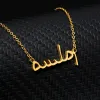 Colliers personnalisés colliers personnalisés vieux anglais arabe couronne nom collier en acier inoxydable bijoux amitié BFF cadeaux
