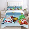 Beddengoedsets Roze Rode Kerstset Schattig Geen vulling Dekbedovertrek Kussensloop Enkel Volledig Kinderen Volwassen Jaar Cadeau Home Decor Beddengoed