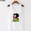 Kobiety z czołgów mafalda kawaii kreskówka seksowna gorset kamizelka zbiornikowa topy T-shirt kobiet bez rękawów harajuku letnie Mujer Camisetas 90S Graphic