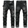 Jeans de créateurs pantalons pour hommes pantalons en lin taille haute Hip Hop hommes Jeans en détresse Ripped Biker Slim Fit moto Denim pour hommes m7em #