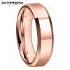 Bands 6mm 8mm High Quality Tungsten Carbide Wedding Bands For Men Women Lover Gift Engagement Ring Beveled Polished Comfort Fit