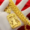 Necklaces Real 18K Gold Necklace Fine Jewelry Pure 999 Pendant Chain Genuine Solid Gold for Women Wedding Luxury Jewelry Gifts