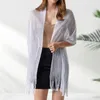 Scarves Women's Shawl Rayon Scarf Gold And Silver Silk Collar Dress Extra Large Formal Jackets For Women Evening Wear