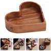 Set di stoviglie Vassoio di utilità Frutta secca a forma di cuore in legno Decorazione di lusso leggera per soggiorno Piatto di gingillo Snack che serve