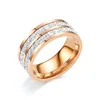 Lekki i luksusowy design, gwiaździsty pary diamentowy pierścionek, niedycheistyczny tytanowy pierścionek cyrkonowy