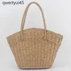 Shoulder Bags andmade Womens andbag Designer Straw Bag Boemian Woven Summer Beac Bags Female Knied Tote ig Capacity Sopping BasketH24220