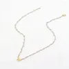 ペンダントネックレス2024模倣真珠チェーン初期ネックレス女性ファッションA-Zジュエリーギフトの手紙