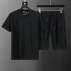 T-shirt da uomo di nuova marca set corto abbigliamento sportivo marchio di moda abbigliamento sportivo da uomo stile casual set corto M-L-XL-2XL-3XL