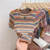 Suéter de diseñador para mujer, ropa de punto, suéter con cuello redondo, letra, manga larga, ropa femenina, jersey de talla grande