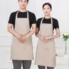 Förkläden Justerbar haklapp förkläde med fickor som lagar kök förkläden för kvinnliga män kock förkläde tablier mandil