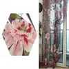 Gardin 2021 Nya dörrsblindningar fönster Peony Tryckt transparent tyllgardin Rumddelare Valance Dekoration Gardiner Voile vardagsrum